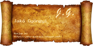 Jakó Gyöngyi névjegykártya